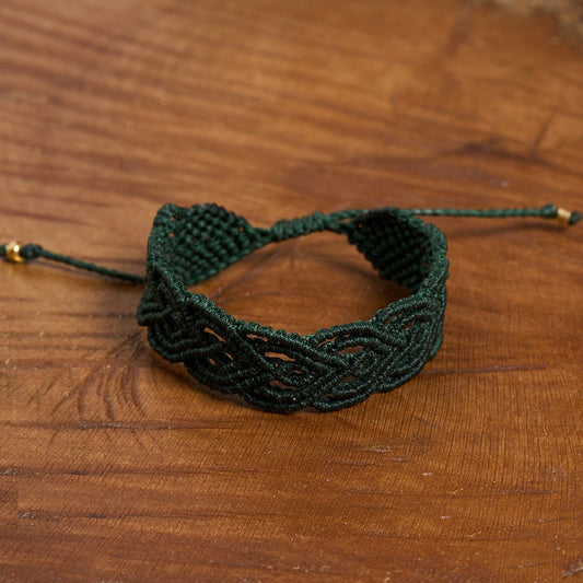 Big Heart Adjustable Cuff Bracelet - Art Anna MacrameCuff Bracelet