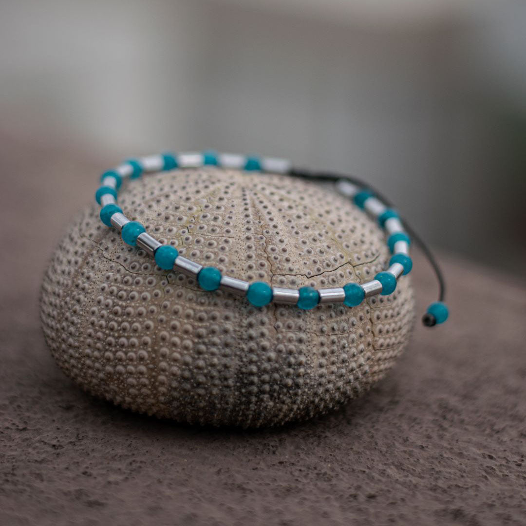 Blue Agate Bracelet - Art Anna MacrameBracelet