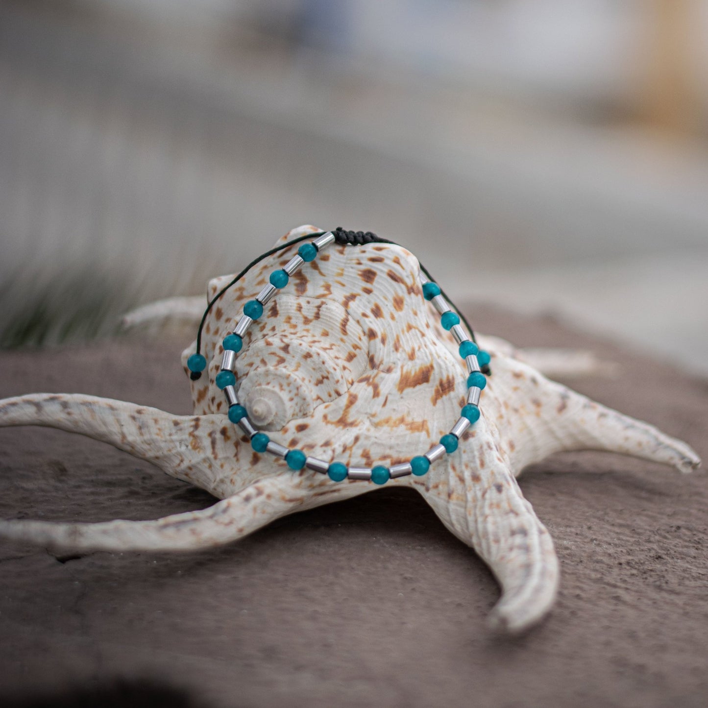 Blue Agate Bracelet - Art Anna MacrameBracelet