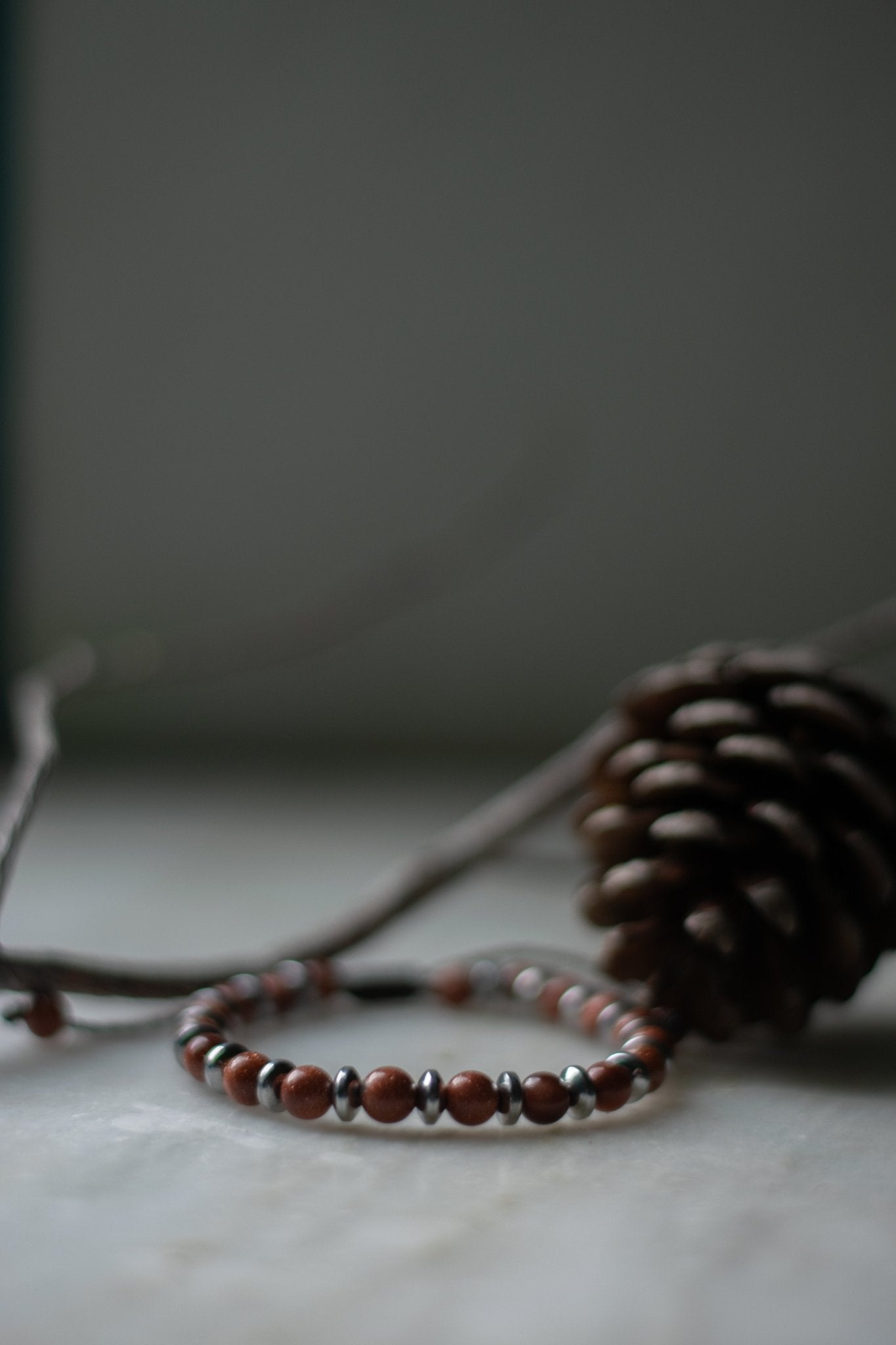 Goldstone Bracelet - Art Anna MacrameBracelet