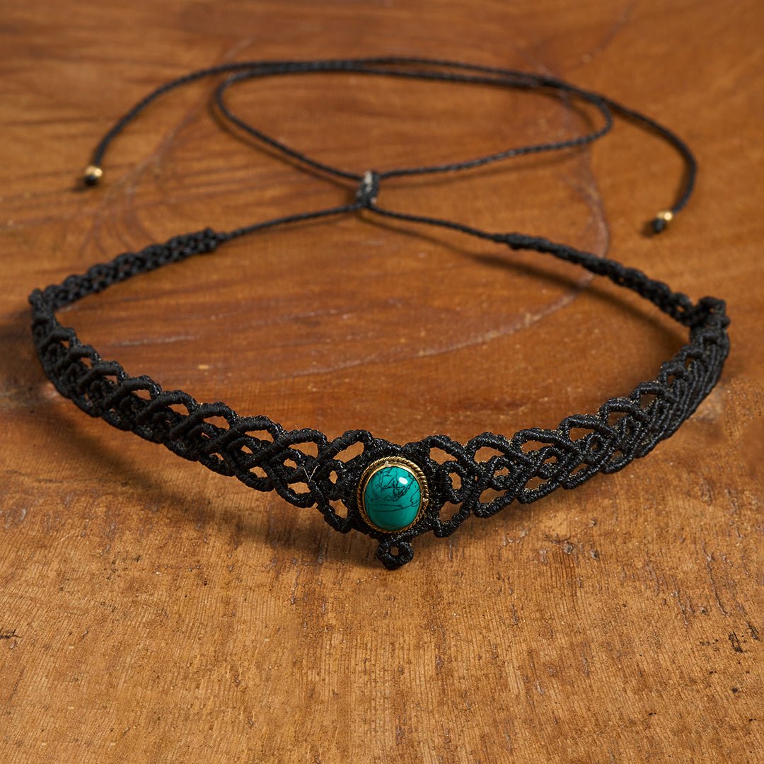 Indy Choker Black - Art Anna MacrameNecklaces