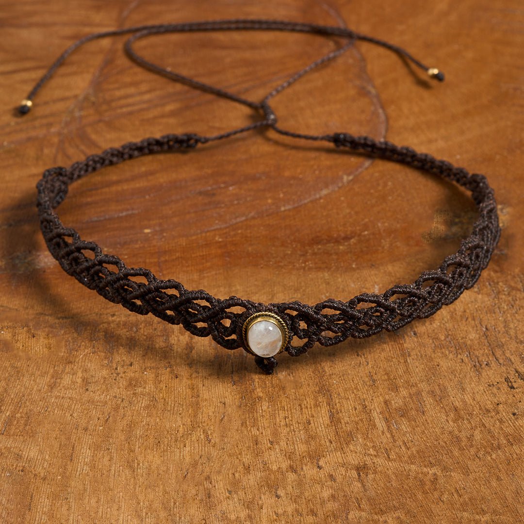 Indy Choker Brown - Art Anna MacrameNecklaces
