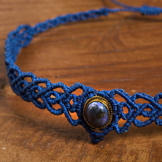 Indy Choker Dark Blue - Art Anna MacrameNecklaces