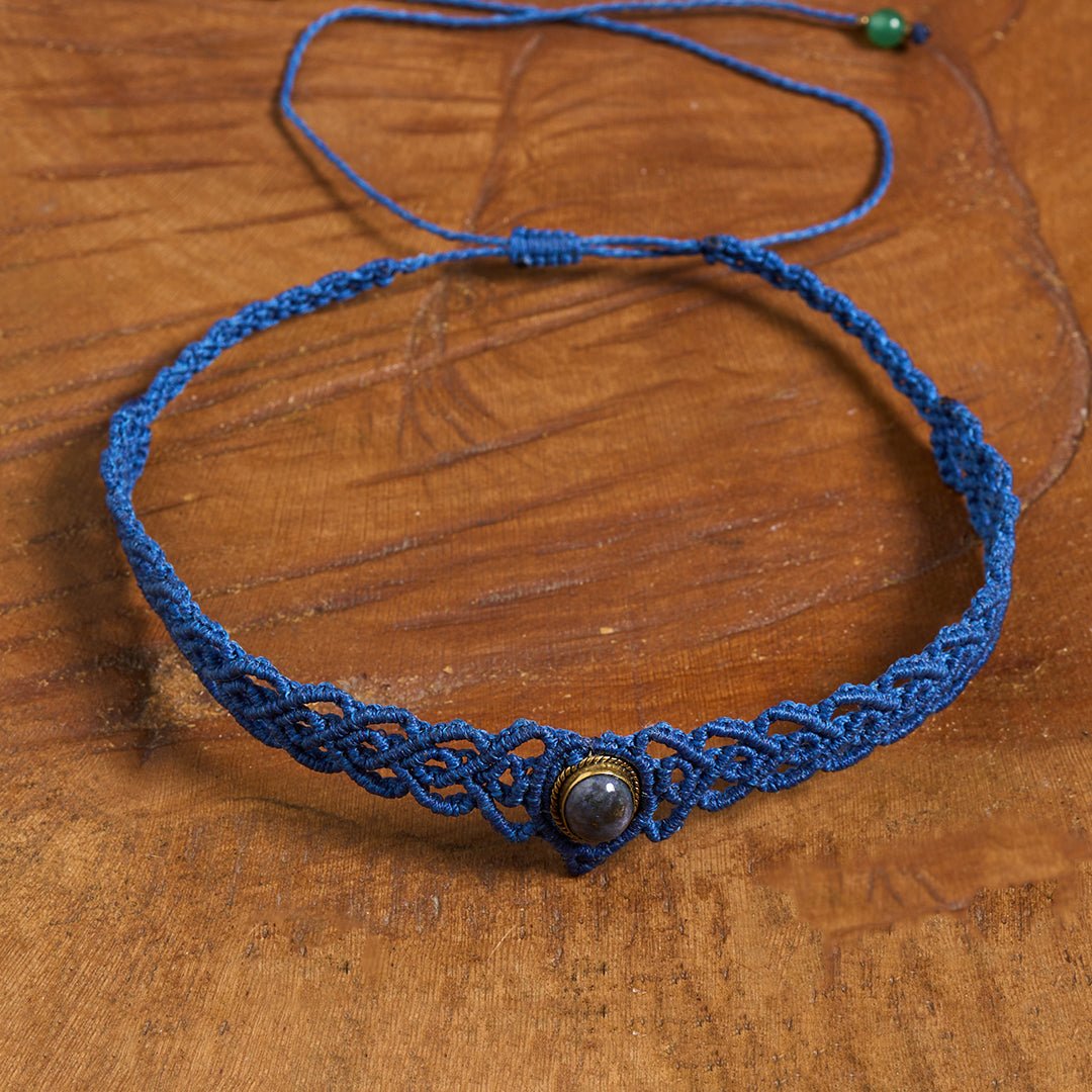 Indy Choker Dark Blue - Art Anna MacrameNecklaces