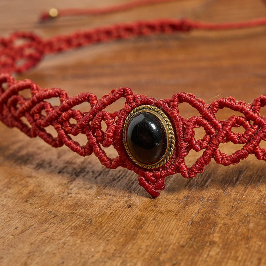 Indy Choker Red - Art Anna MacrameNecklaces