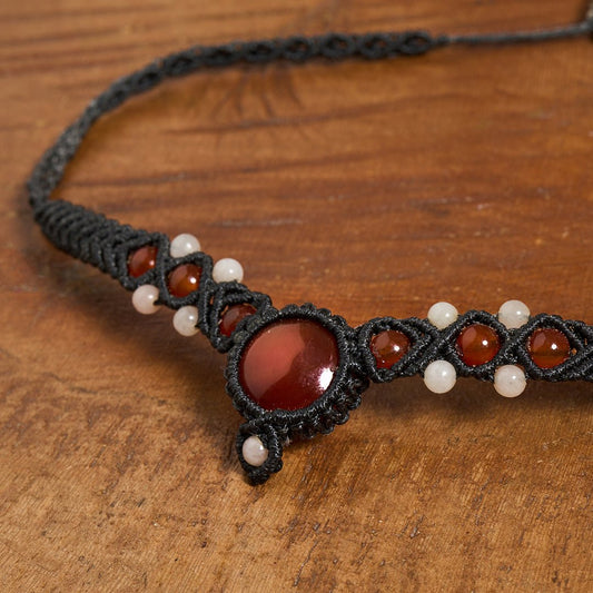 Lona Neclaces Dark Grey - Art Anna MacrameNecklaces