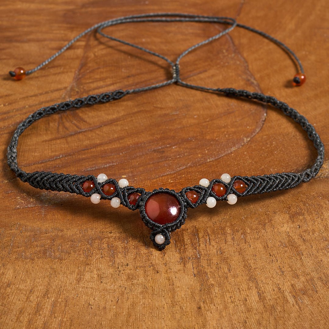 Lona Neclaces Dark Grey - Art Anna MacrameNecklaces