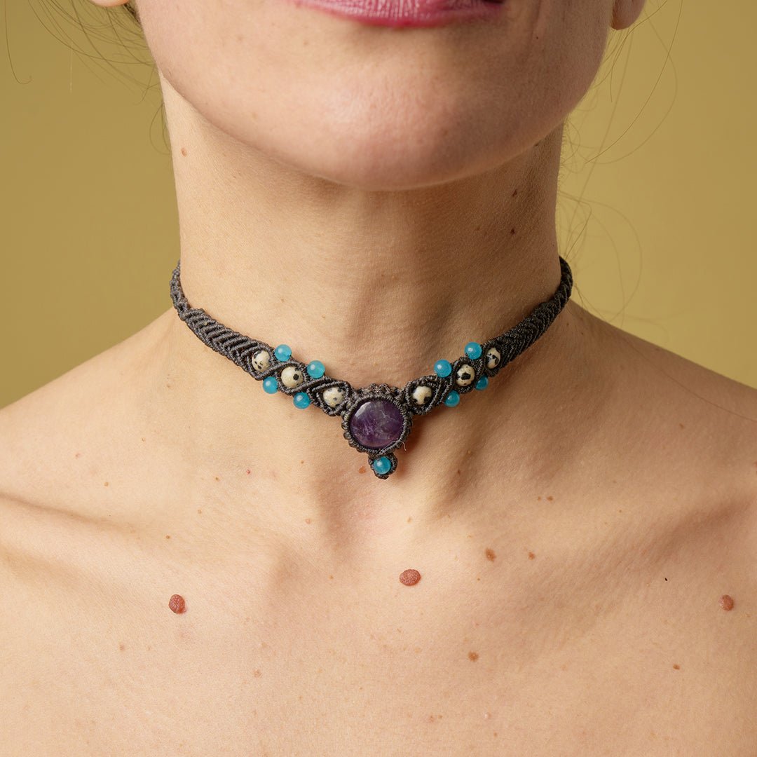 Lona Neclaces Dark Grey - Art Anna MacrameNecklaces