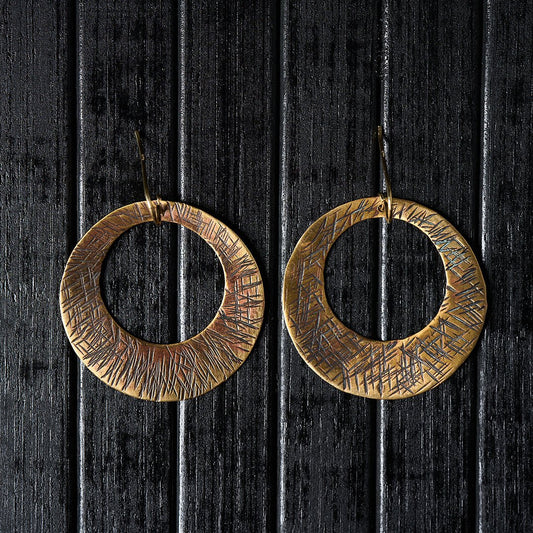 Mara Brass Earring - Art Anna MacrameEarrings