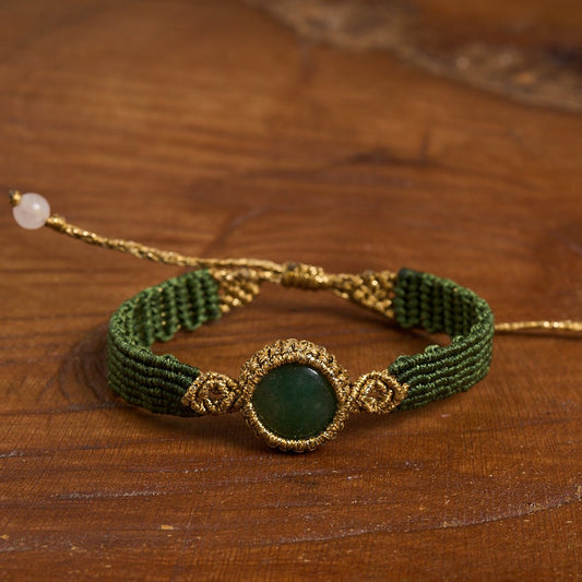 Nandia Aventurini - Art Anna MacrameCuff Bracelet