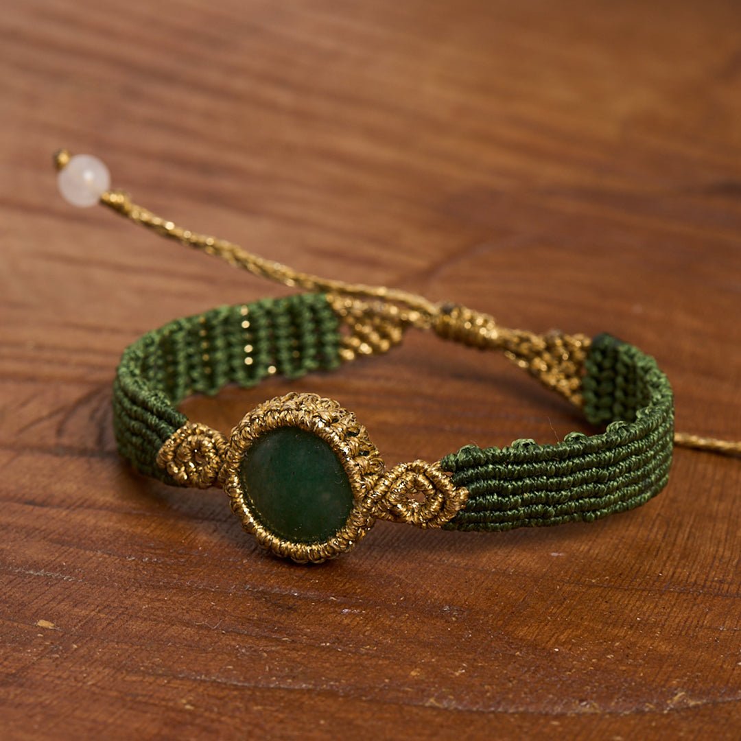 Nandia Aventurini - Art Anna MacrameCuff Bracelet