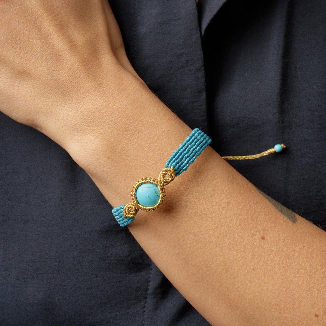 Nandia Tyrquaz - Art Anna MacrameCuff Bracelet