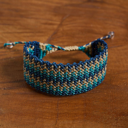 Ocean Wave - Art Anna MacrameCuff Bracelet