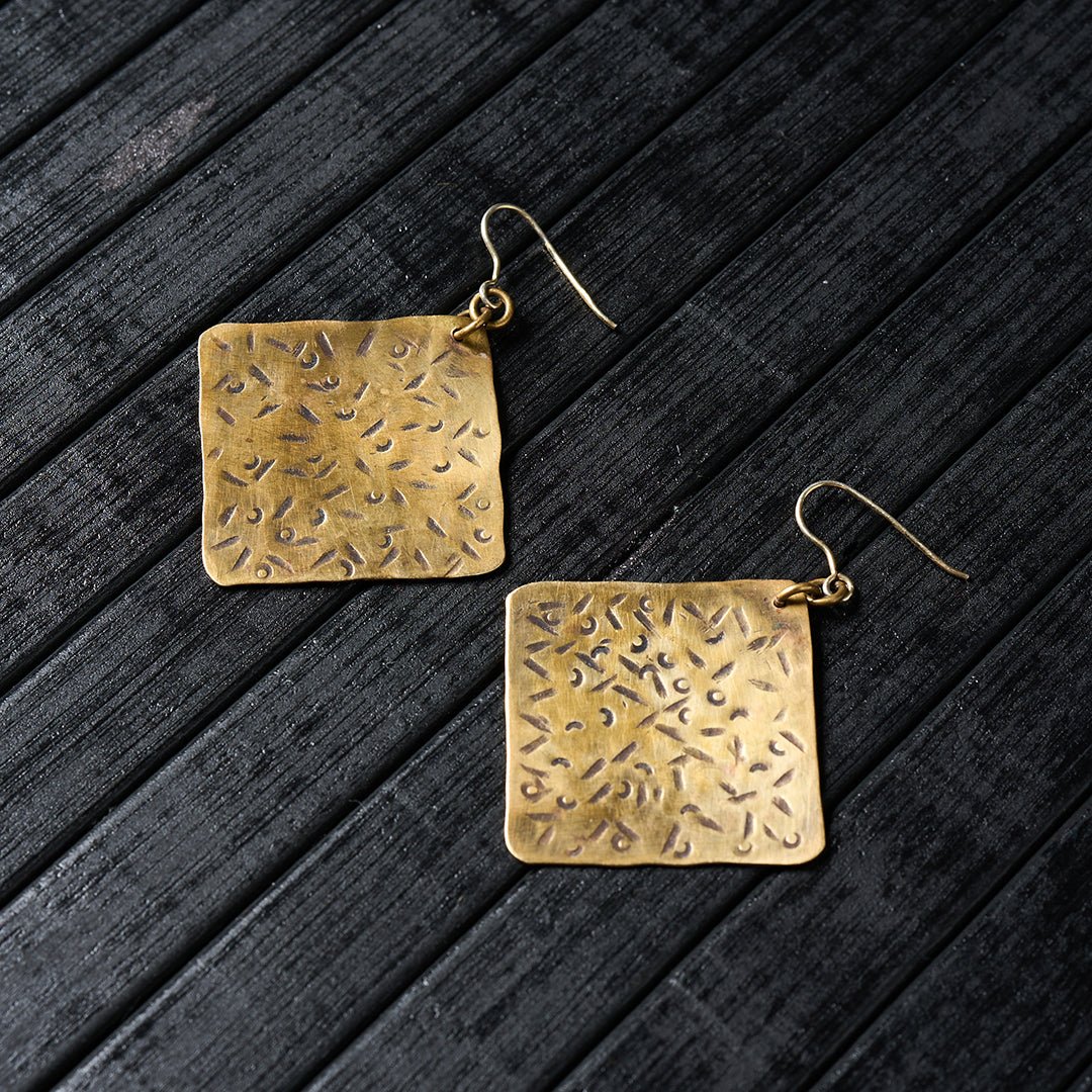 Rita Brass Earring - Art Anna MacrameEarrings