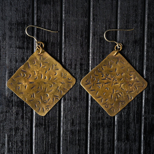 Rita Brass Earring - Art Anna MacrameEarrings