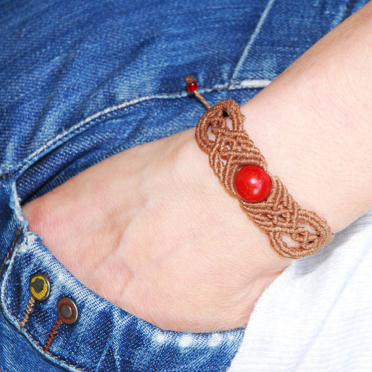 Terra Coral - Art Anna MacrameBracelet