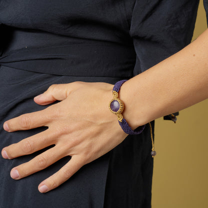 Nandia Amethyst - Cuff Bracelet