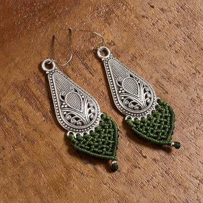 Niko - Green Thread Earrings