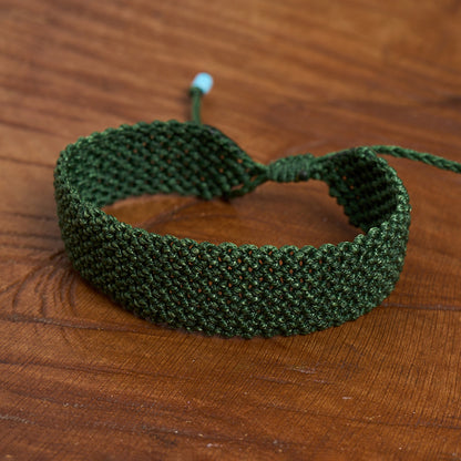 Pinelopi Dark Green Adjustable Cuff Bracelet