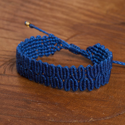 Tea - Dark Bleu Thread Cuff Bracelet