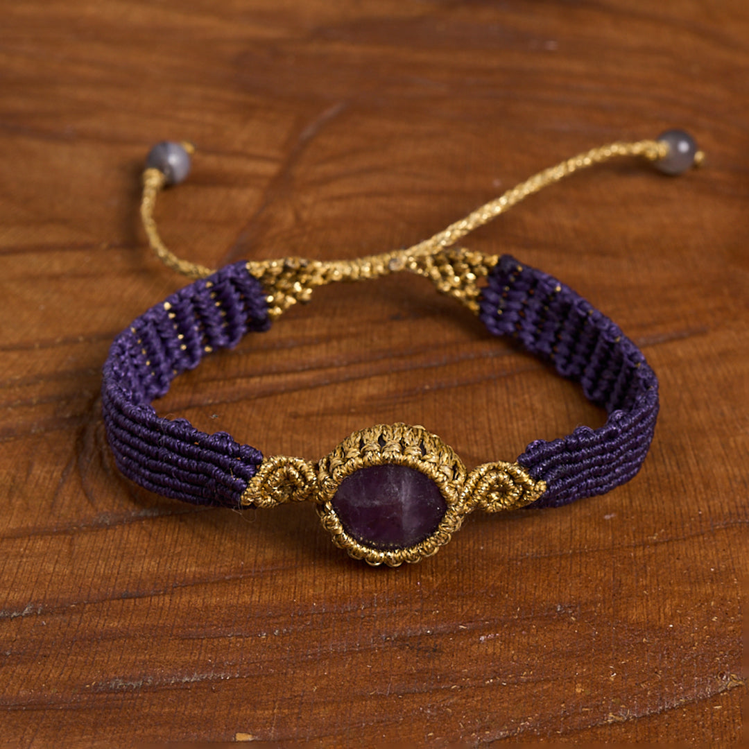 Nandia Amethyst - Cuff Bracelet