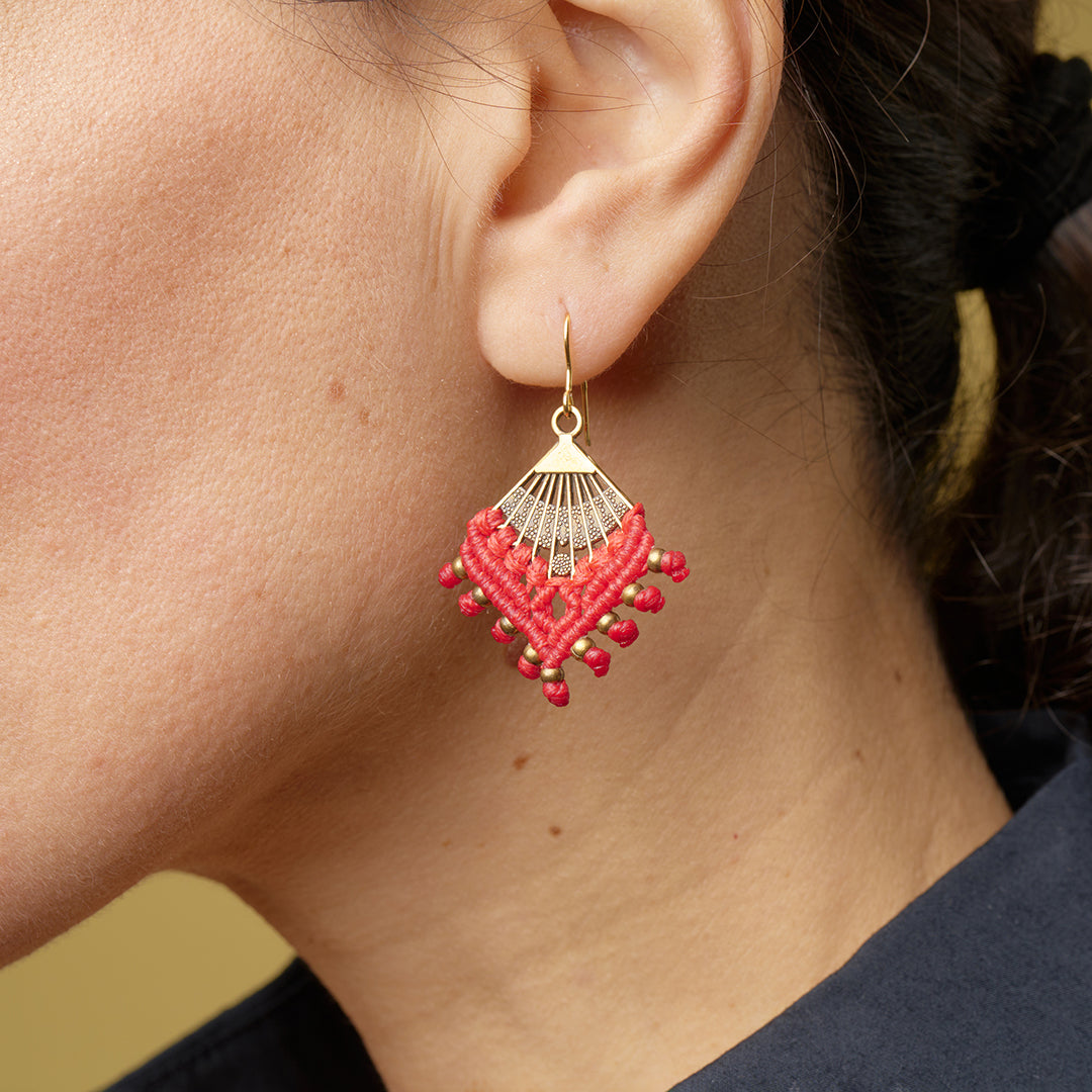 Nik Red Earring