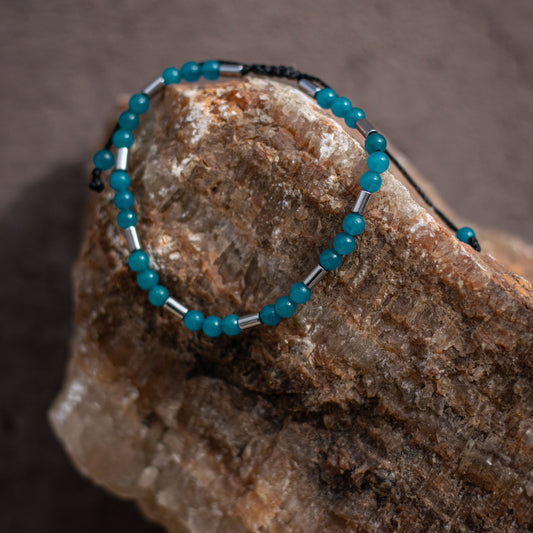 Blue Agate Bracelet - Art Anna MacrameBracelet
