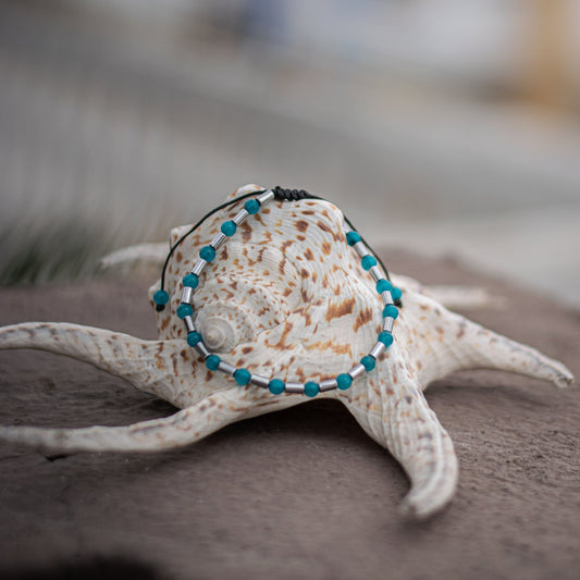 Blue Agate Bracelet - Art Anna MacrameBracelet