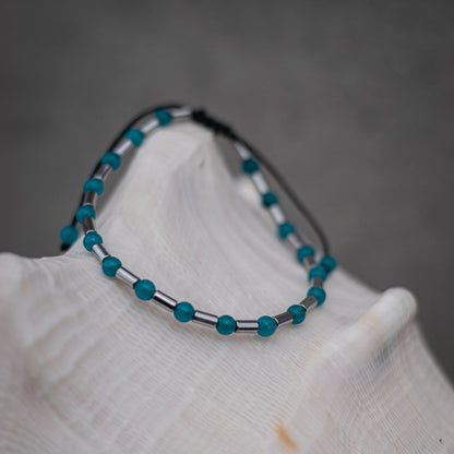 Blue Agate Bracelet - Art Anna MacrameBracelet