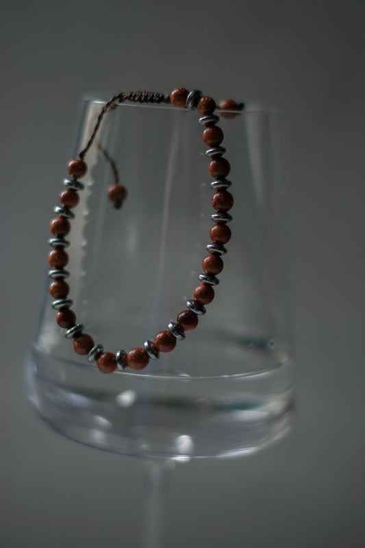 Goldstone Bracelet - Art Anna MacrameBracelet