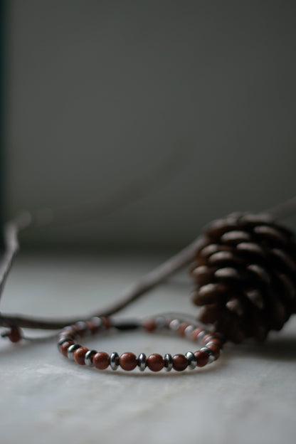 Goldstone Bracelet - Art Anna MacrameBracelet