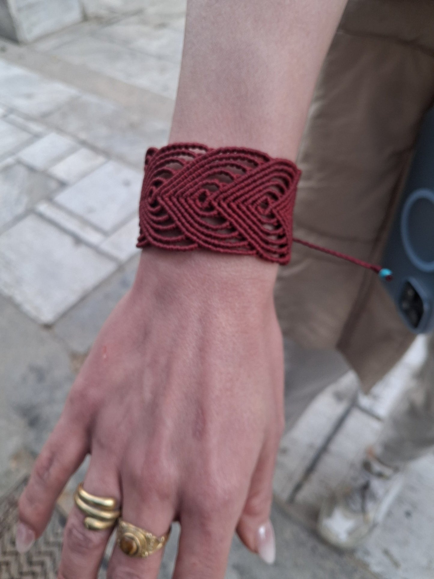 Ηρώ - Art Anna MacrameCuff Bracelet