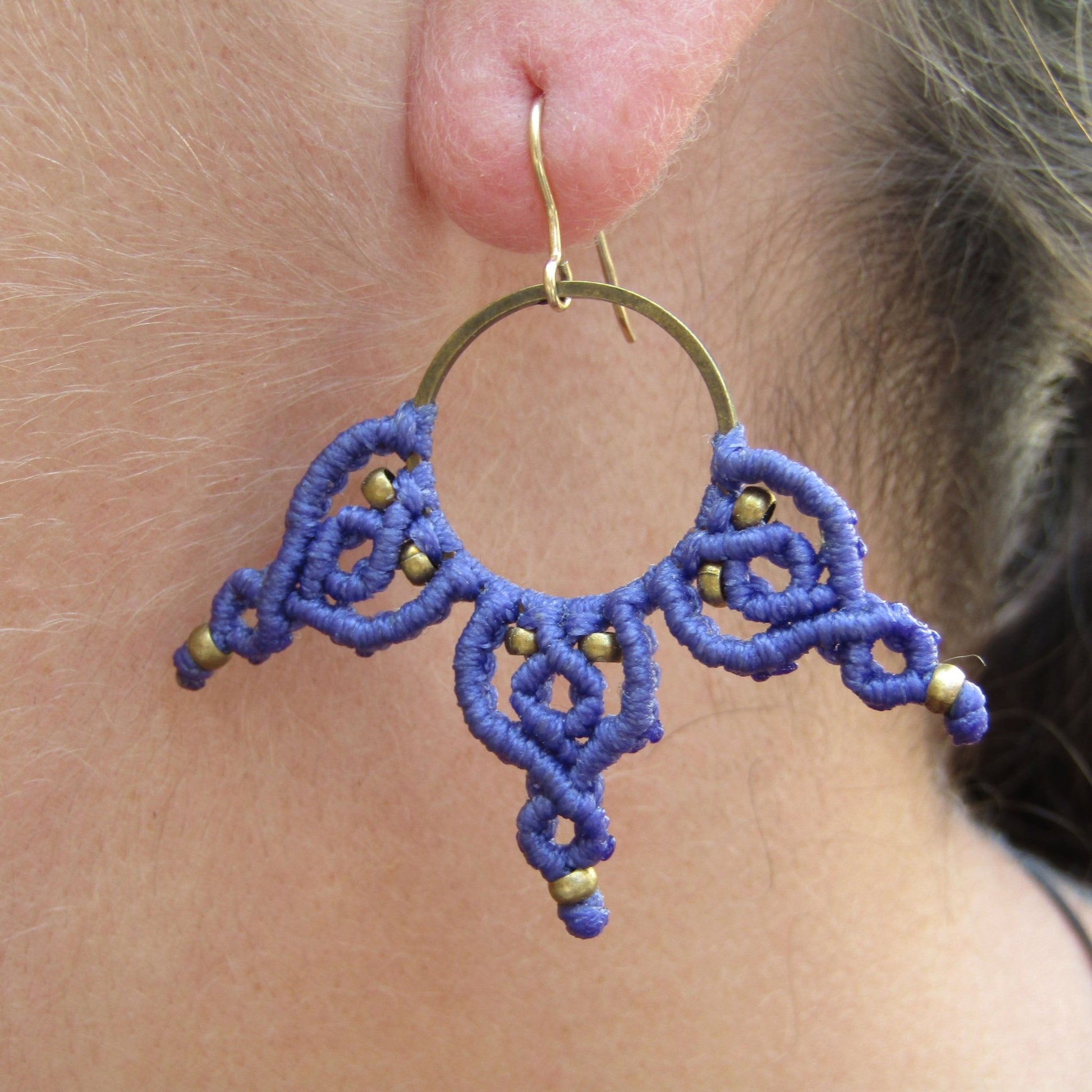 Indigo Lace - Art Anna MacrameEarrings