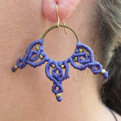 Indigo Lace - Art Anna MacrameEarrings