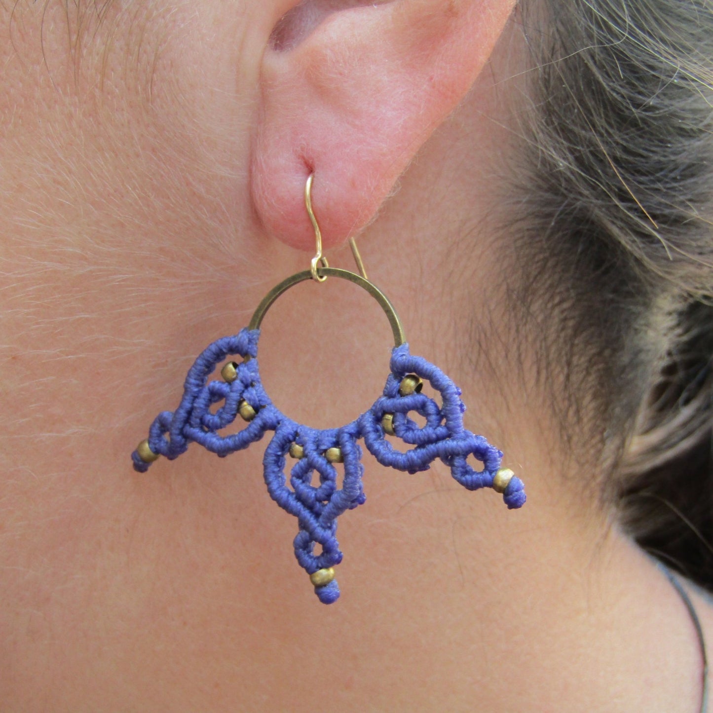 Indigo Lace - Art Anna MacrameEarrings