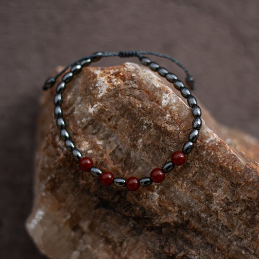Kornelian Bracelet - Art Anna MacrameBracelet
