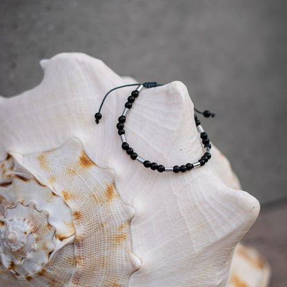 Onyx Hematite - Art Anna MacrameBracelet