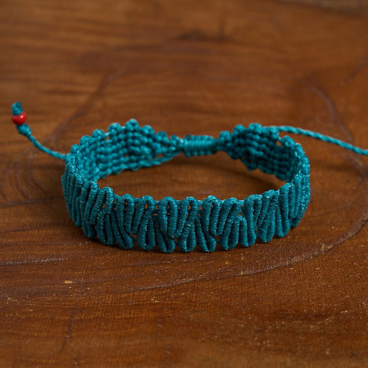 Tea - Thread Cuff Bracelet - Art Anna MacrameCuff Bracelet